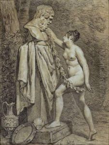 Vestale Rendant Hommage A Bacchus by Pierre Claude Fr. Delorme