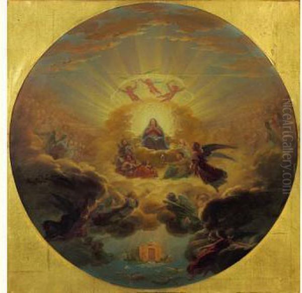 L'assomption De La Vierge, Projet Du Plafond Pour La Coupole De Notre-dame-de-lorette - view 1