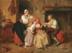 Flowers For Grandmother by Charles Edouard Edmond Delort