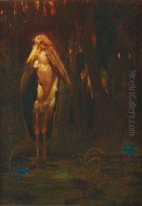 Le Marabout Dans Les Fleurs De Lotus by Henri Deluermoz