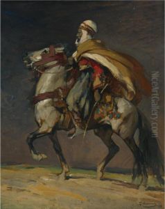 An Algerian Horseman by Henri Deluermoz