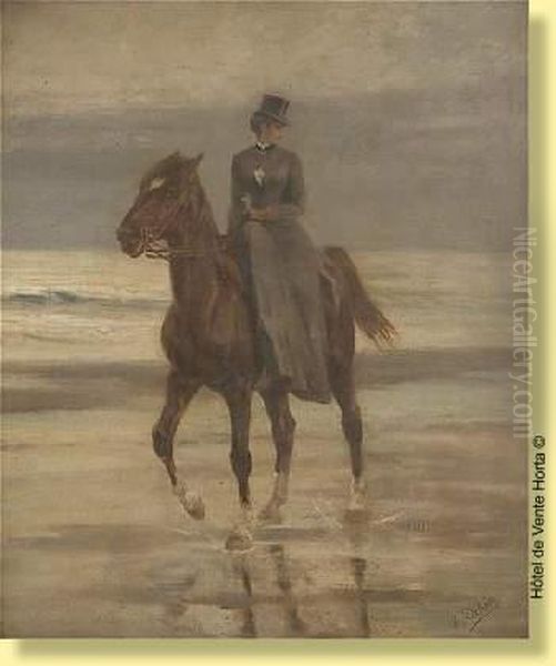 Elegante En Amazone Au Bord De La Mer - view 1