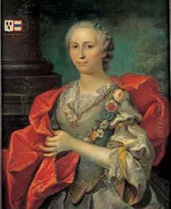 Portrait De Madame De Dampierre De Greny by Jean-Francois Delyen