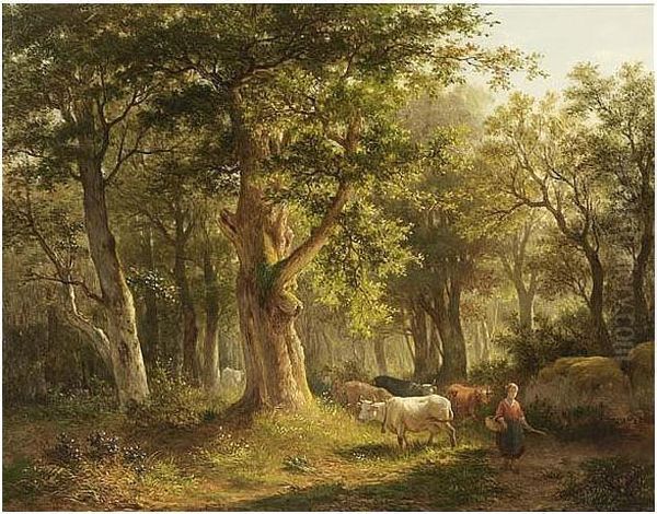 A Shepherdess In The Woods - view 1
