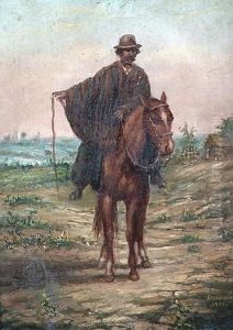 "paisano A Caballo". by Bernabe Demaria
