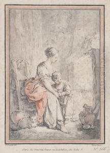 Mere Et Enfant by Gilles I Demarteau