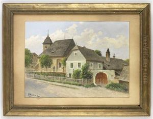 Ansicht Aus Raach Am Hochgebirge Beischloss Wartenstein by Franz Demel