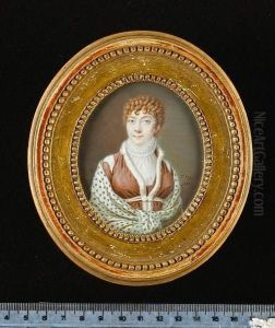 A Lady, Wearing Brown Robe Trimmed With White Fur Over Brown Dress, White Fill-in And Ruff, A White Shawl With Red And Green Motif About Her Shoulders. A Lady, Wearing Brown Robe Trimmed With White Fur Over Brown Dress, White Fill-in And Ruff, A White Shawl With Red And Green Motif About Her Shoulders.