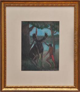 Two Works On Paper by Edwin Willard Deming