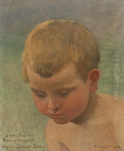 Etude De Tete D'enfant by Virginie Demont-Breton