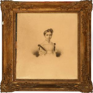 Portrait Of A French Girl by Augustin-Luc Demoussy