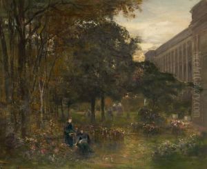 Dans Le Jardin Public by Gustave Den Duyts