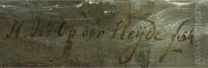 Fischerboote Im Sturm by Herman Henry Op Der Heijde