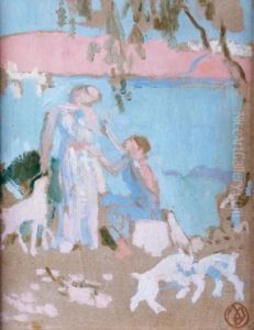 Orphee Rencontre La Bergere Eurydice by Maurice Denis
