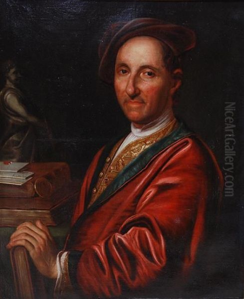 Portrait Of Gentleman With A Book By A Table - view 1