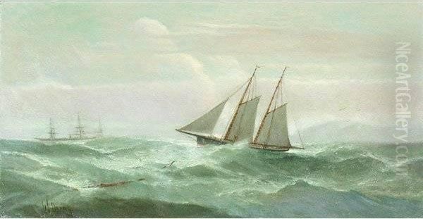 Denny, Ships In San Francisco Bay - view 1