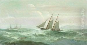 Denny, Ships In San Francisco Bay by Gideon Jacques Denny