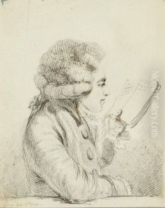 Portrait D'homme Lisant by Dominique Vivant Denon