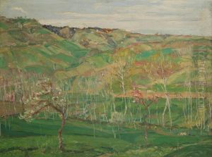 Colline Con Peschi Fioriti by Giovanni Depetris