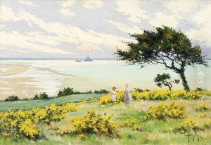Les Ajoncs Sur La Lande, Carolles by Albert Depre