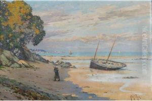 Bateau Echoue Sur La Plage