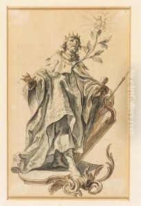 King David With Harp.