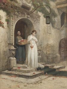 Braut Auf Dem Hofplatz by Aus Gustav Der Ohe