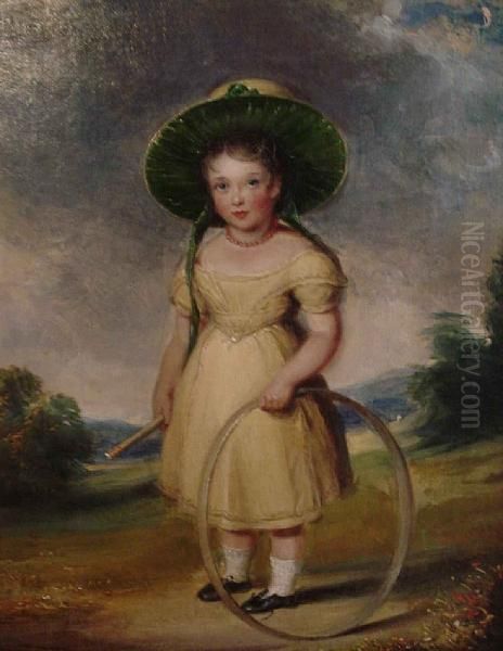Young Girl With Hoop - view 1