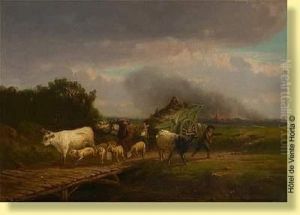 La Porte De La Ville En Feu by Louis Derickx
