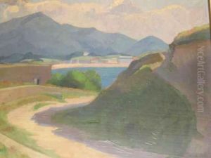 De Maistre Shoalhaven Oil On Timber Panel Signed R De Maistre by Laurent Deroy