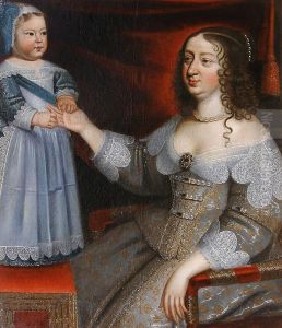 Anned Autriche Assise Et Presentant Louis Xiv by Claude Deruet