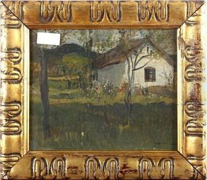 Cottage By A Meadow by Bela Dery