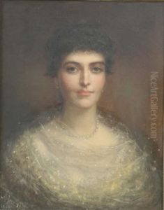 Portrait Of Flora Daughter Of Sir C.j.s.lamb Bt. Signed And Dated 1882 24 X 19in
