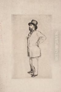 Degas Au Chapeau, Ou Degas En Buste by Marcellin Desboutin