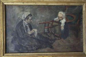 Mere Et Enfant by Marcellin Desboutin
