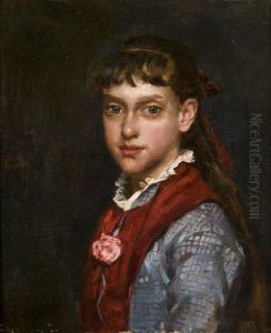 Portrait De Jeune Fille A La Rose by Marcellin Desboutin