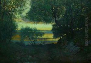 Vallee De Fontana, Soleil Couchant by Jean Desbrosses