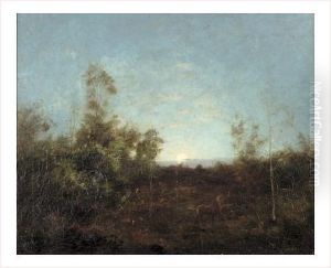 Les Biches Au Clair De Lune by Jean Desbrosses