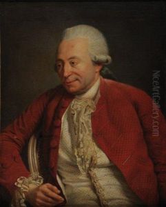 Portrait D'homme A La Veste Rouge by Remi Furcy Descarsin
