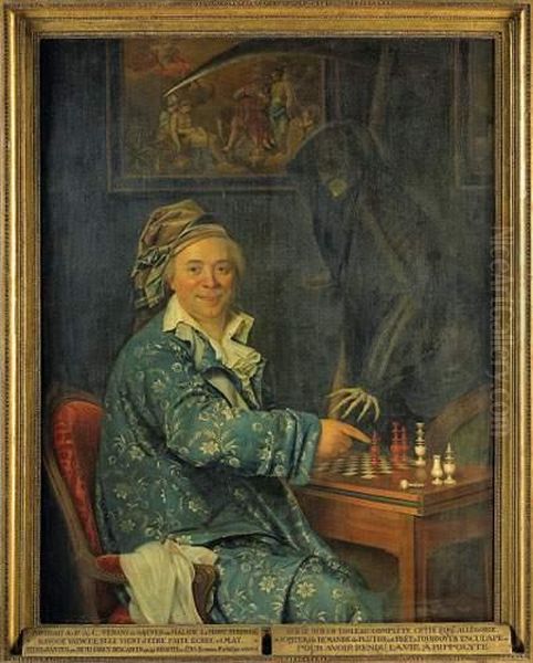 Portrait Du Dr De C. Jouant Aux Echecs Avec La Mort - view 1