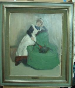 Le Repos De La Soubrette by Auguste Theodore Desch