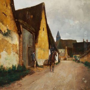 Horseman In A French Village