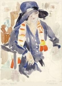 Frauenportraits. Akte In Der Landschaft. by Felice Desclabissac