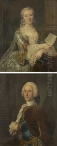Portrait De Catherine Fouques by Michel Hubert Descours