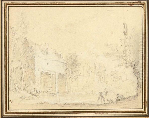 A Village Beside A River - view 1