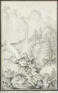 Vue De La Cascade Du Mont Dor by Aignan-Thomas Desfriches