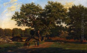 Les Chenes A Barbizon by Blaise Alexandre Desgoffe