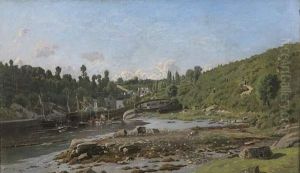 Aber A Pont Aven by Celestin Deshayes