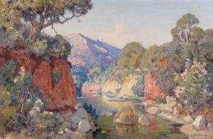 L'aurore Sur L'oued by Eugene Deshayes