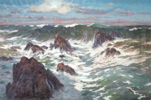 Les Vagues Devant Sidiferruch by Eugene Deshayes